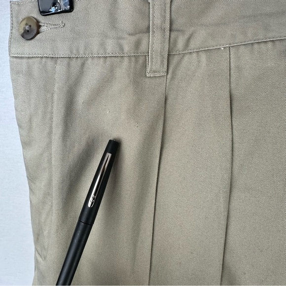 VINTAGE Pleated Khaki Pants Reg Fit Tan Wrinkle-Resist 36" Men's - Picture 7 of 8